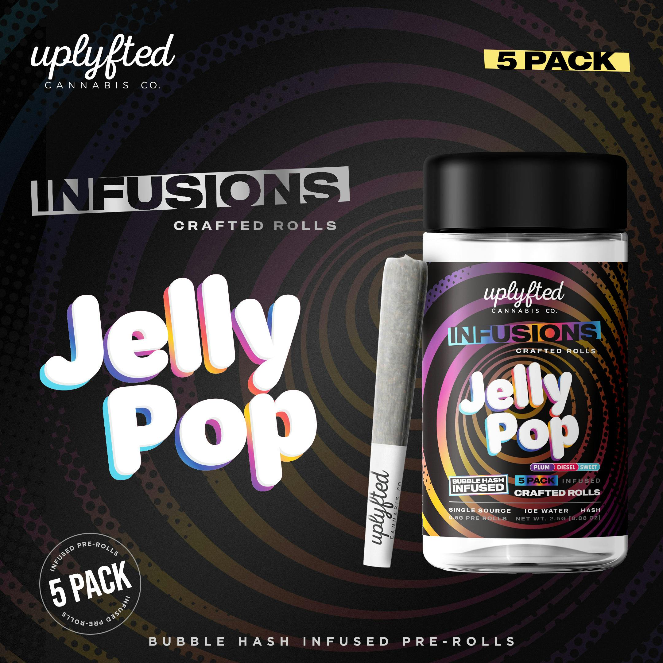 Photograph of product: Uplyfted - Jelly Pop Bubble au chocolat 5-Pack 0.5g Pre-Rolls