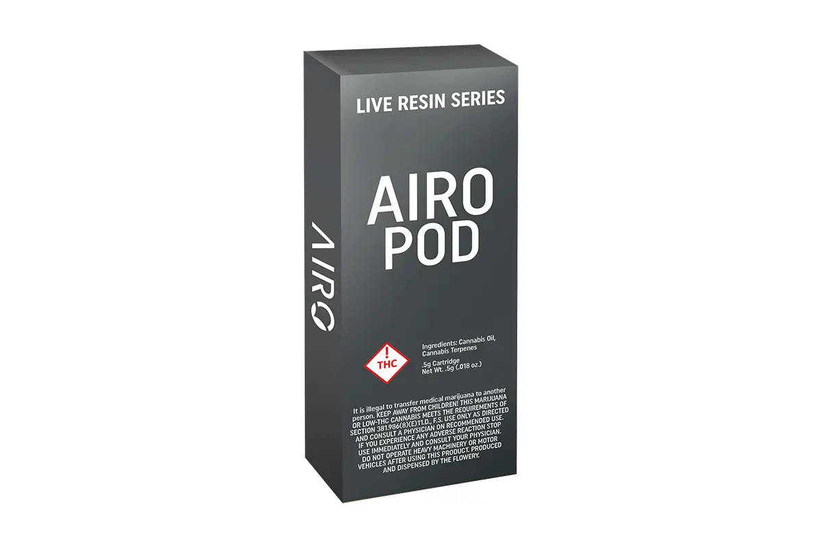 Photograph of product: Airo | Sherbanger | Vape Cart | Live Flower 1g
