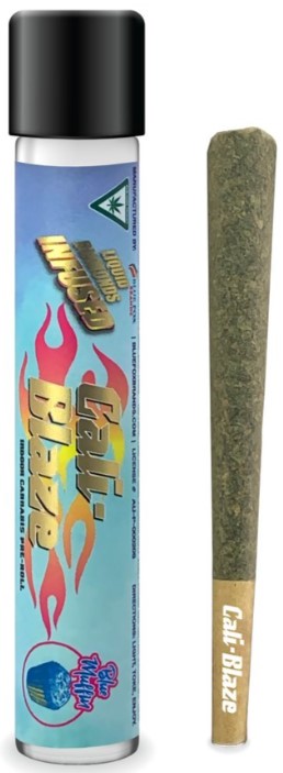 Photograph of product: Cali Blaze | Blue Muffin | 1.2G Diamond Infused Pre-Roll