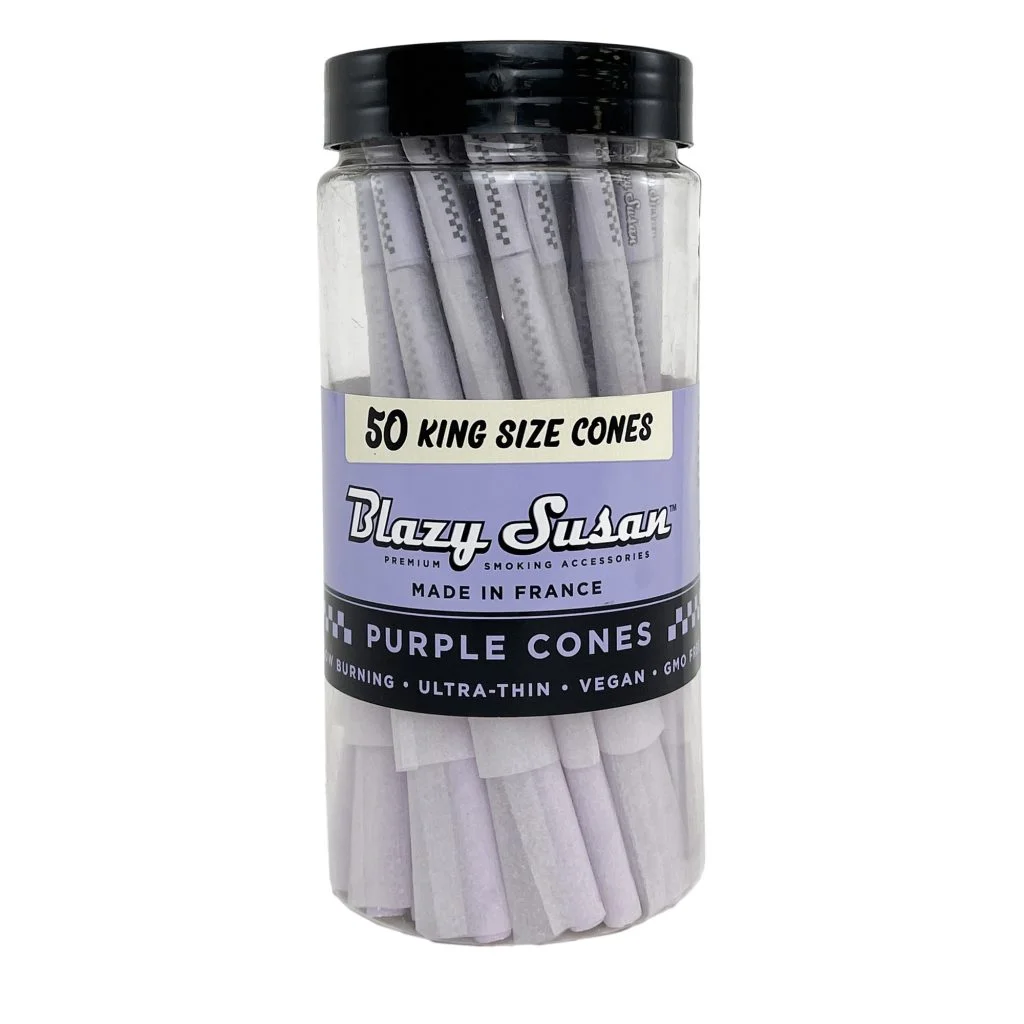 Photograph of product: Blazy Susan Purple 50ct King Size Cones