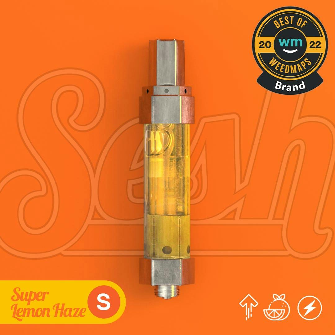Photograph of product: Sesh Cartridge (1000mg) - Super Lemon Haze