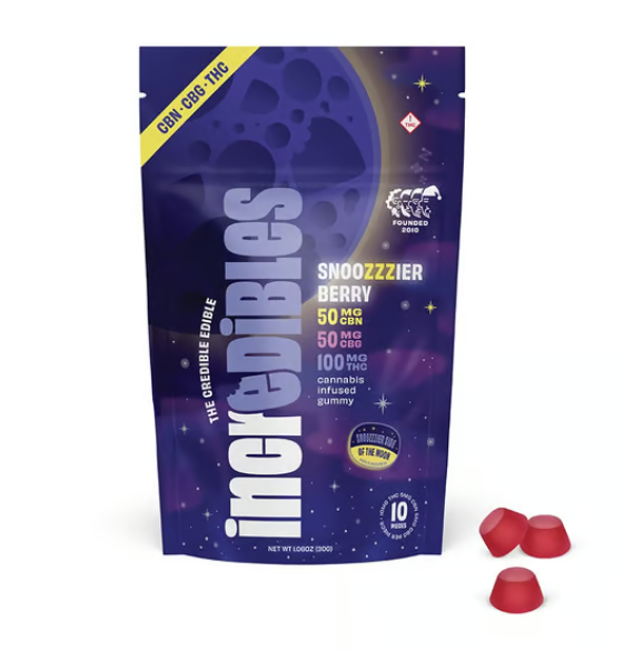 Photograph of product: Incredibles - Snoozzzierberry 2:1:1 TH-oui:CBN:CBG - Gummies