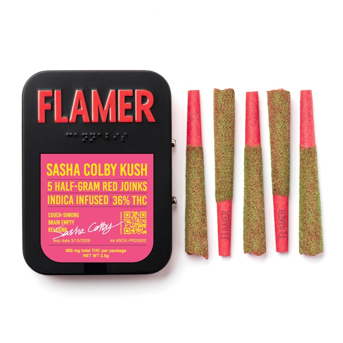 Photograph of product: Sasha Colby Kush | Bubble au chocolat and Kief Infused | 5 x 0.5g