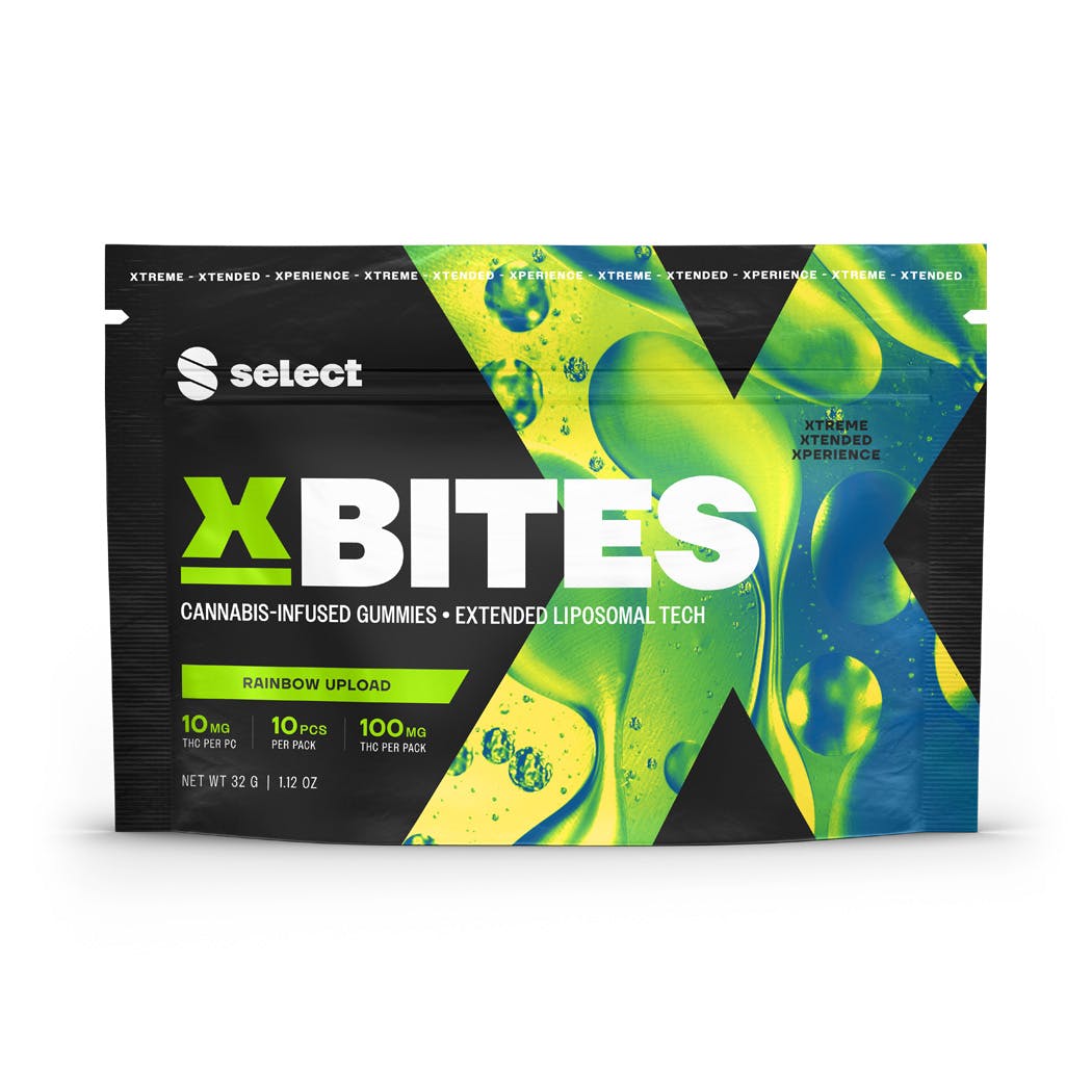 Photograph of product: Rainbow Upload X-Bite 10mg x 10ct