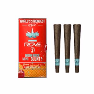 Photograph of product: Cherry Gelato [H] | Pee-Wee Moon Rock Mini Blunts 2.1G (3pk) | Presidential