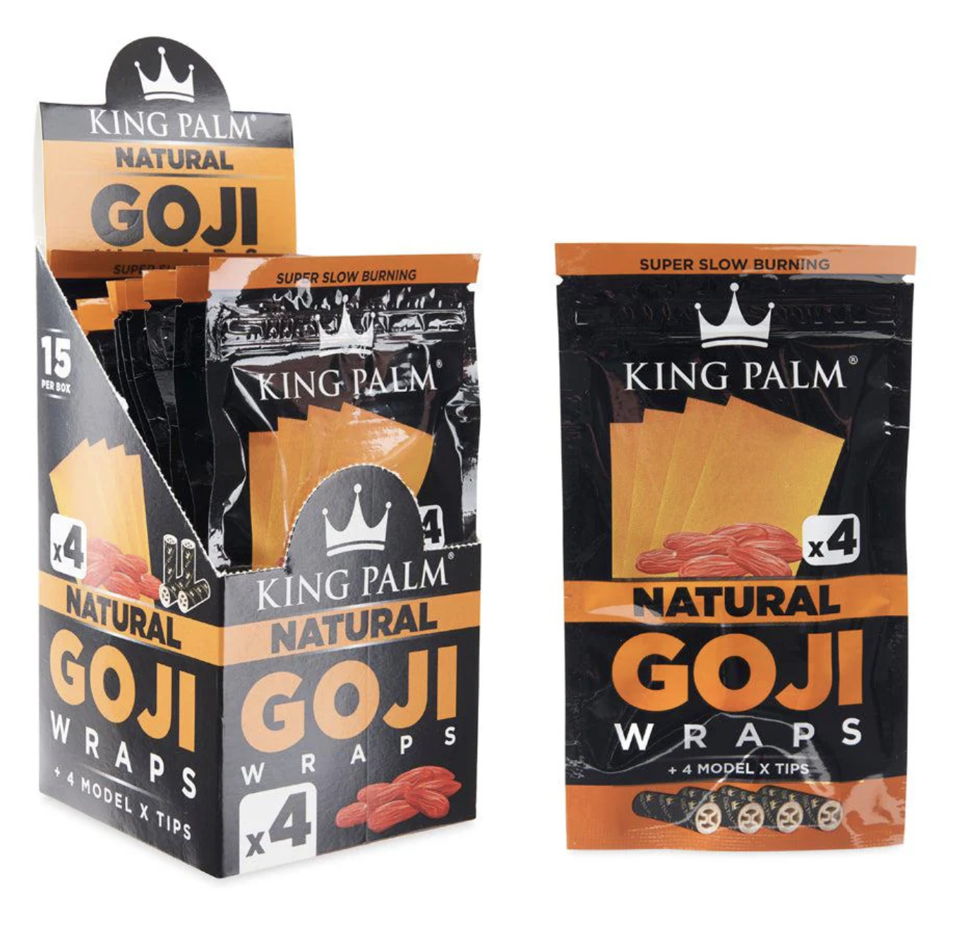 Photograph of product: KING PALM | Goji Berry Wraps | Natural Flavor | 4pk