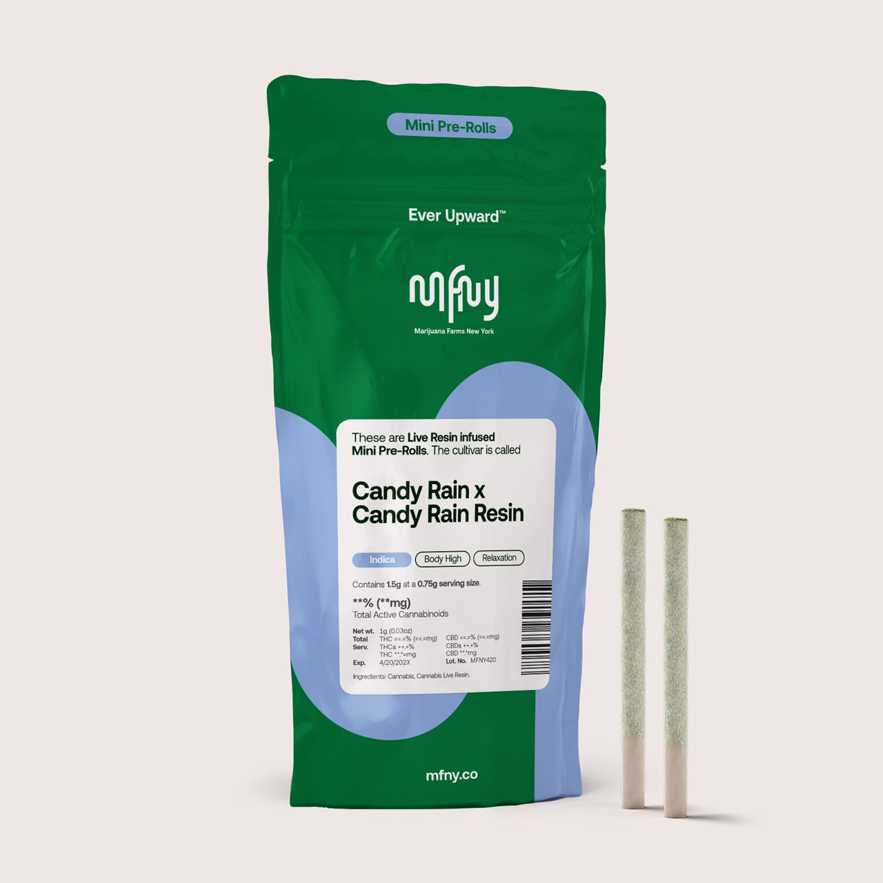 Photograph of Product: Candy Rain | Infused w/ Candy Rain Resin Pre-roll 2pk