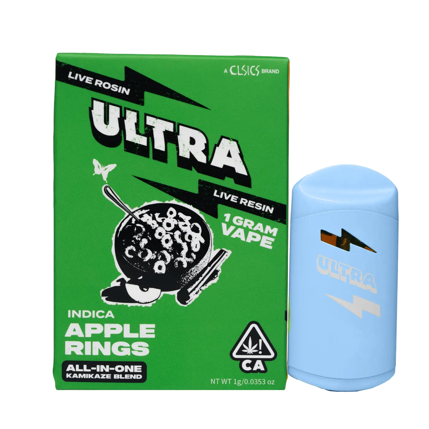 Photograph of product: Apple Rings Live Rosin Live Resin AIO 1g Ultra