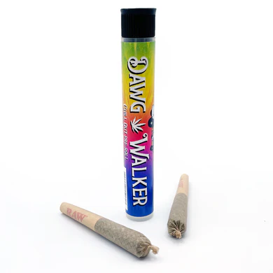 Photograph of product: CBD Pre-Rolled Joints | Superwoman | 1pk | 0.5g | Dawg Walker | Fingerboard Farm