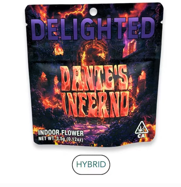 Photograph of product: Delighted: Dante's Inferno (Hybrid) - 3.5g - 