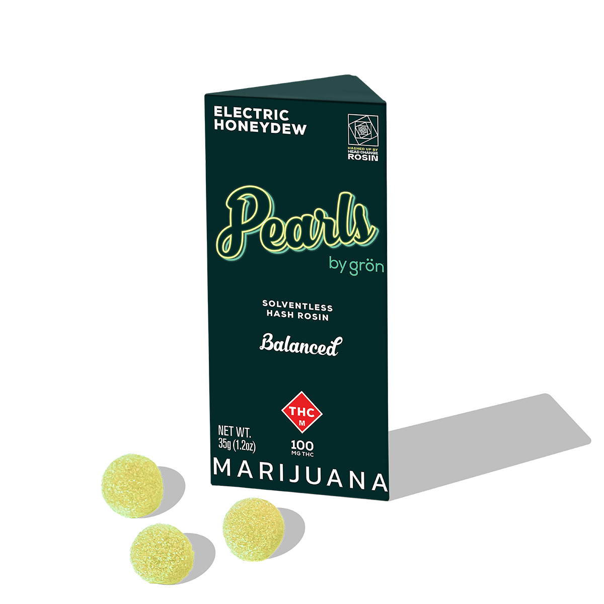 Photograph of product: Gron | Electric Honeydew Rosin Pearls | 100mg (10pk)