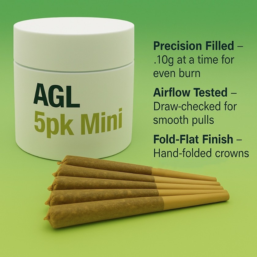 Photograph of product: Pre-Roll Pack | White Durban 5 Pack Minis | 00762