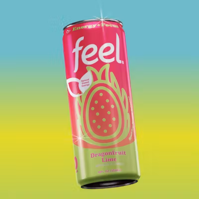 Photograph of product: Feel Energy - Infused Seltzer - Dragon Fruit Lime - 10MG