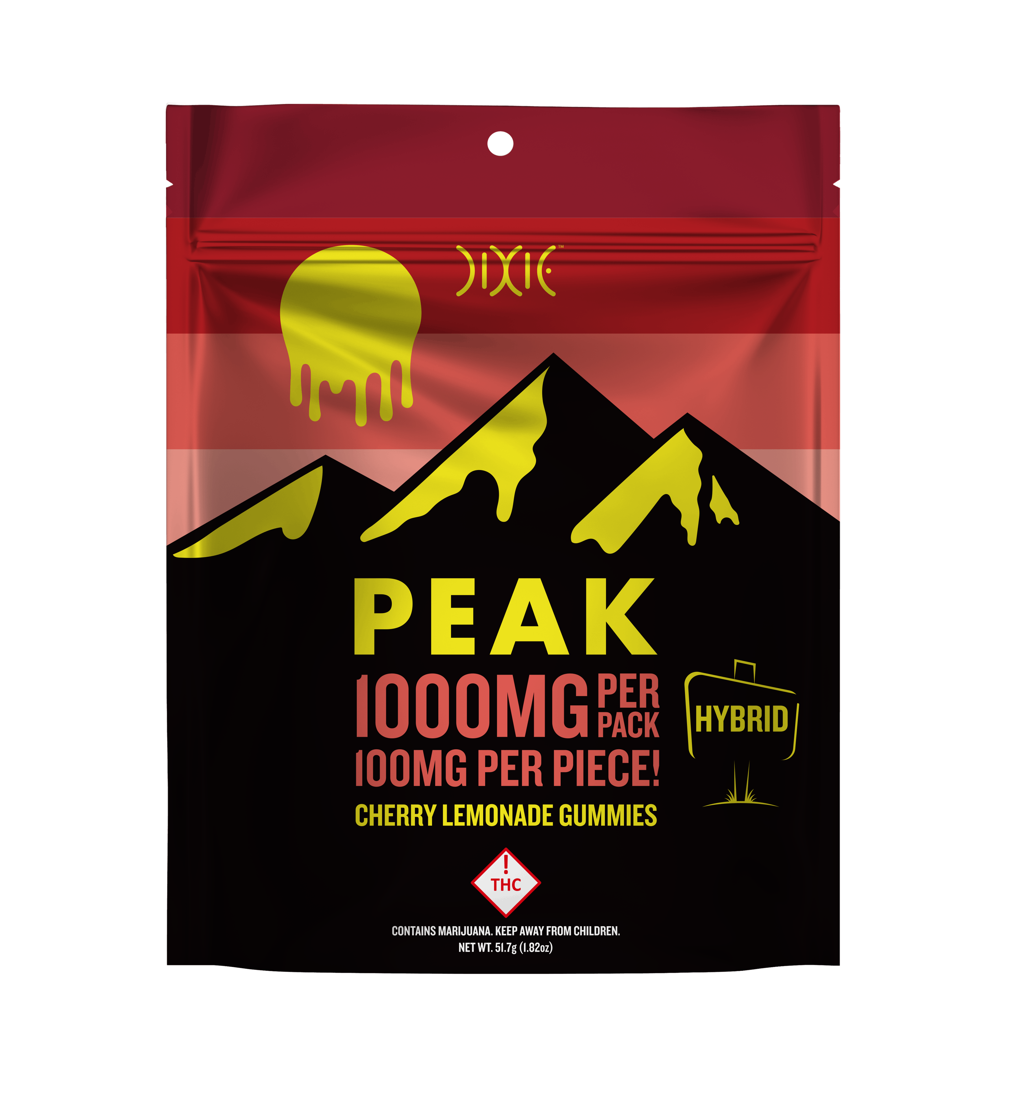 Photograph of product: DIXIE PEAK - 1000mg CHERRY LEMONADE - GUMMIES