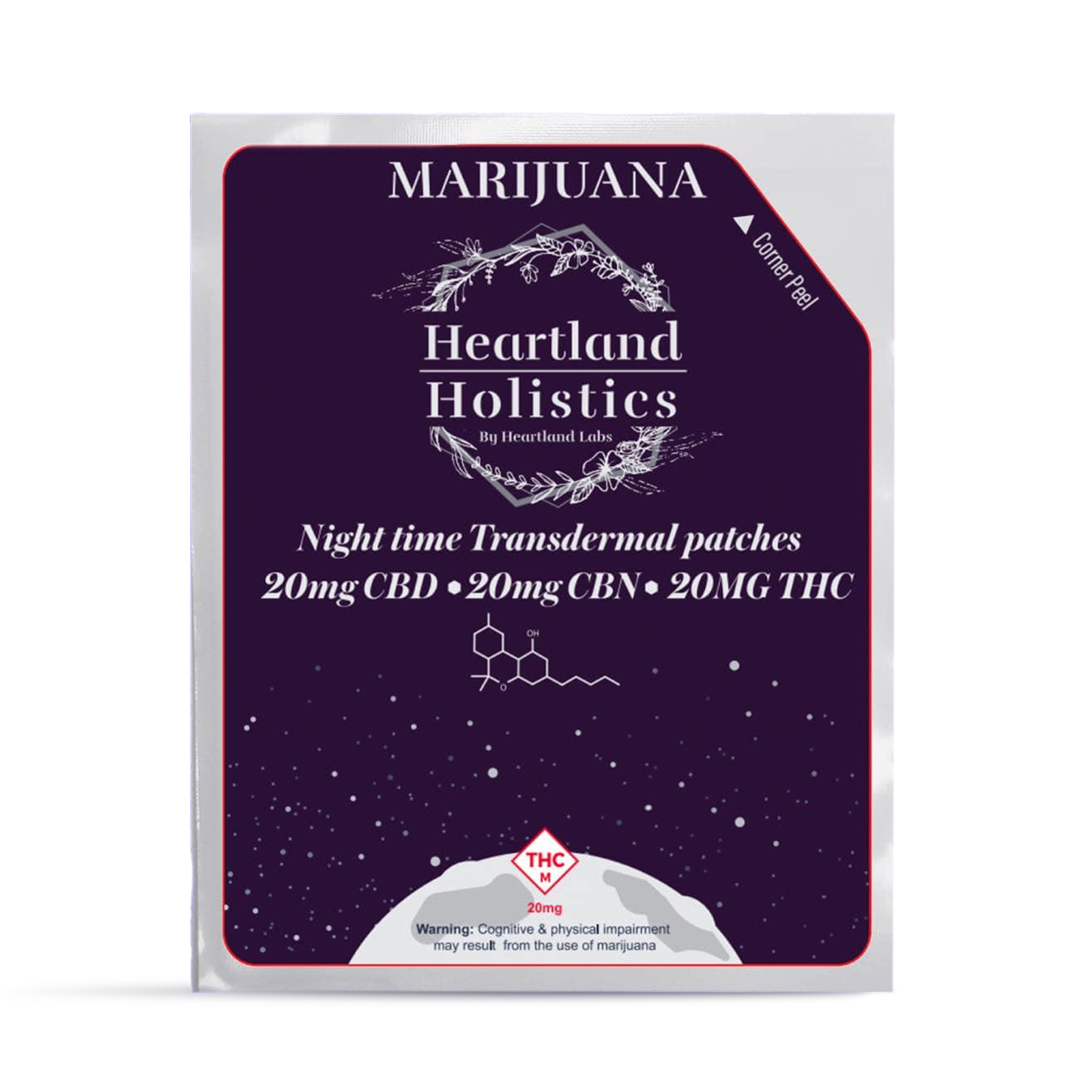Photograph of product: Heartland Holistics Nighttime Transdermal Patch | 20mg