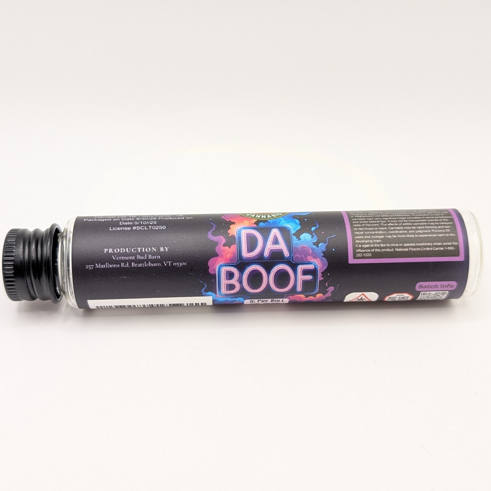 Photograph of product: Da Boof 1g Pre Roll (Bud Barn)