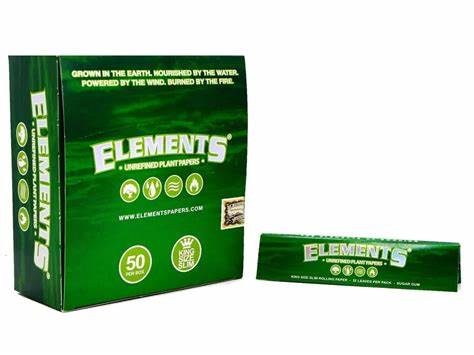 Photograph of product: Elements - Green King Size Unrefined Plant Rolling Papers