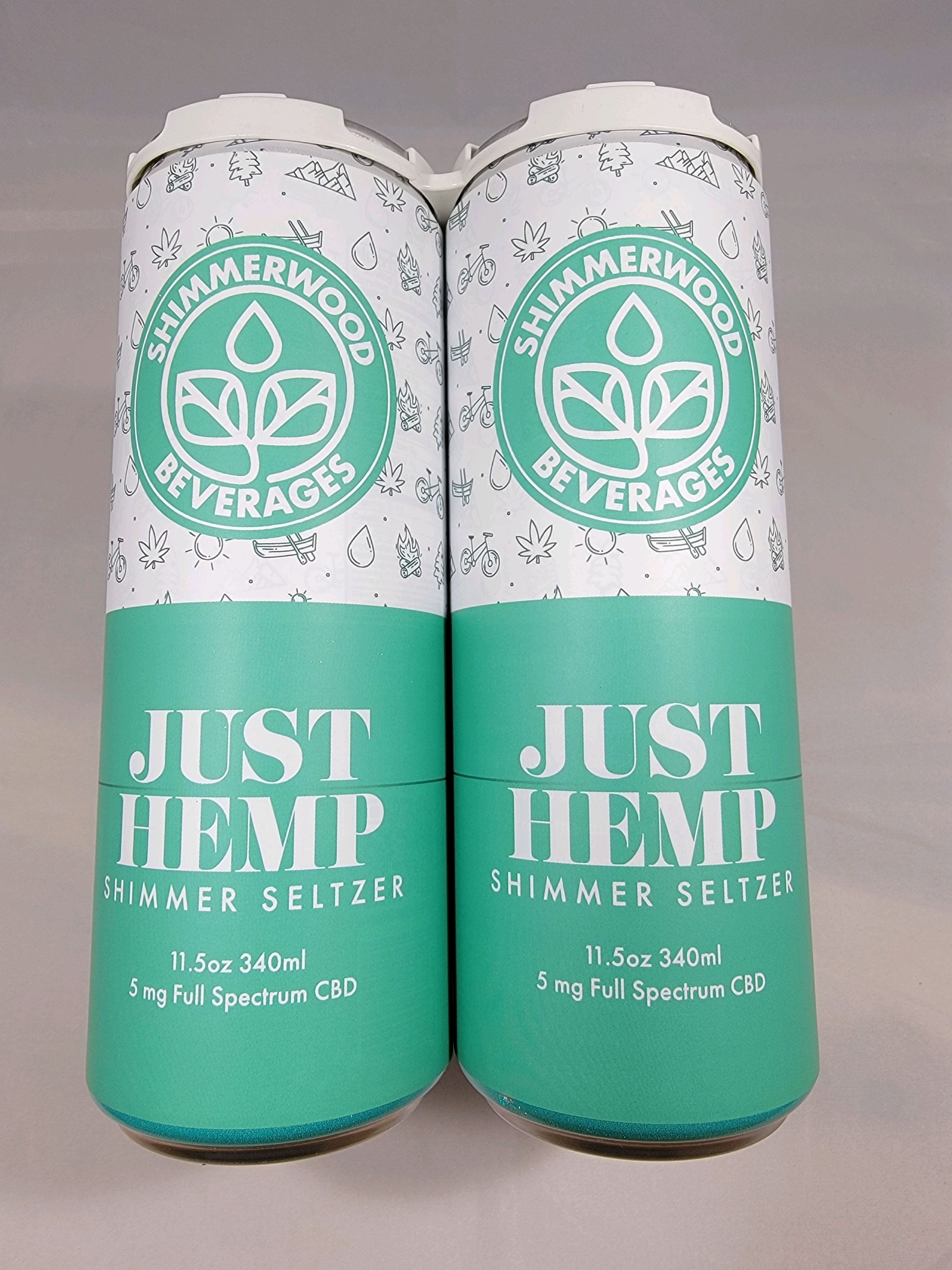 Photograph of product: Shimmerwood Just Hemp 5 mg Full Spectrum CBD Seltzer