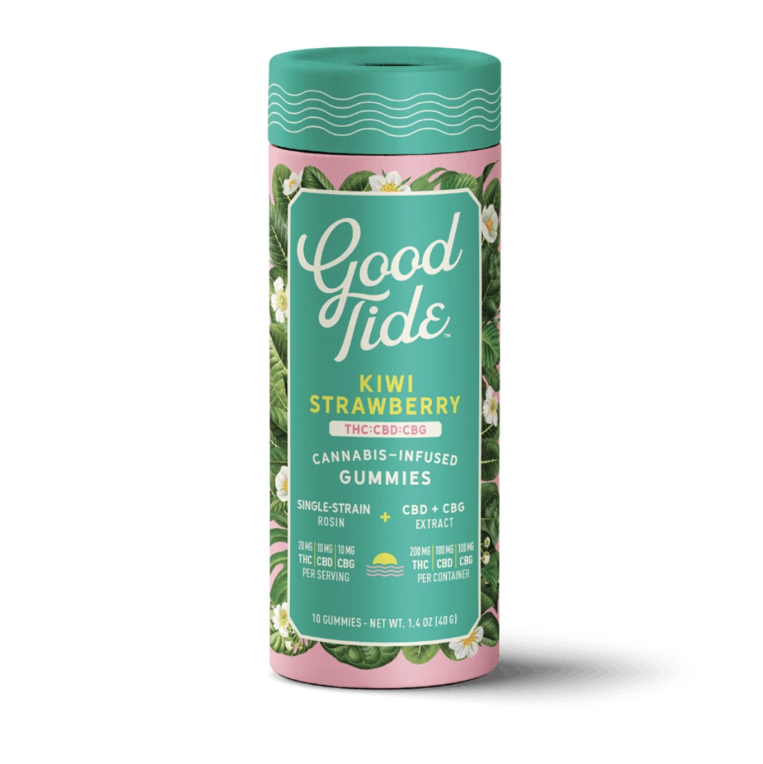 Photograph of product: AU Wyld GT: Kiwi Strawberry 200MG:TH-oui 100MG:CBD 100MG:CBG