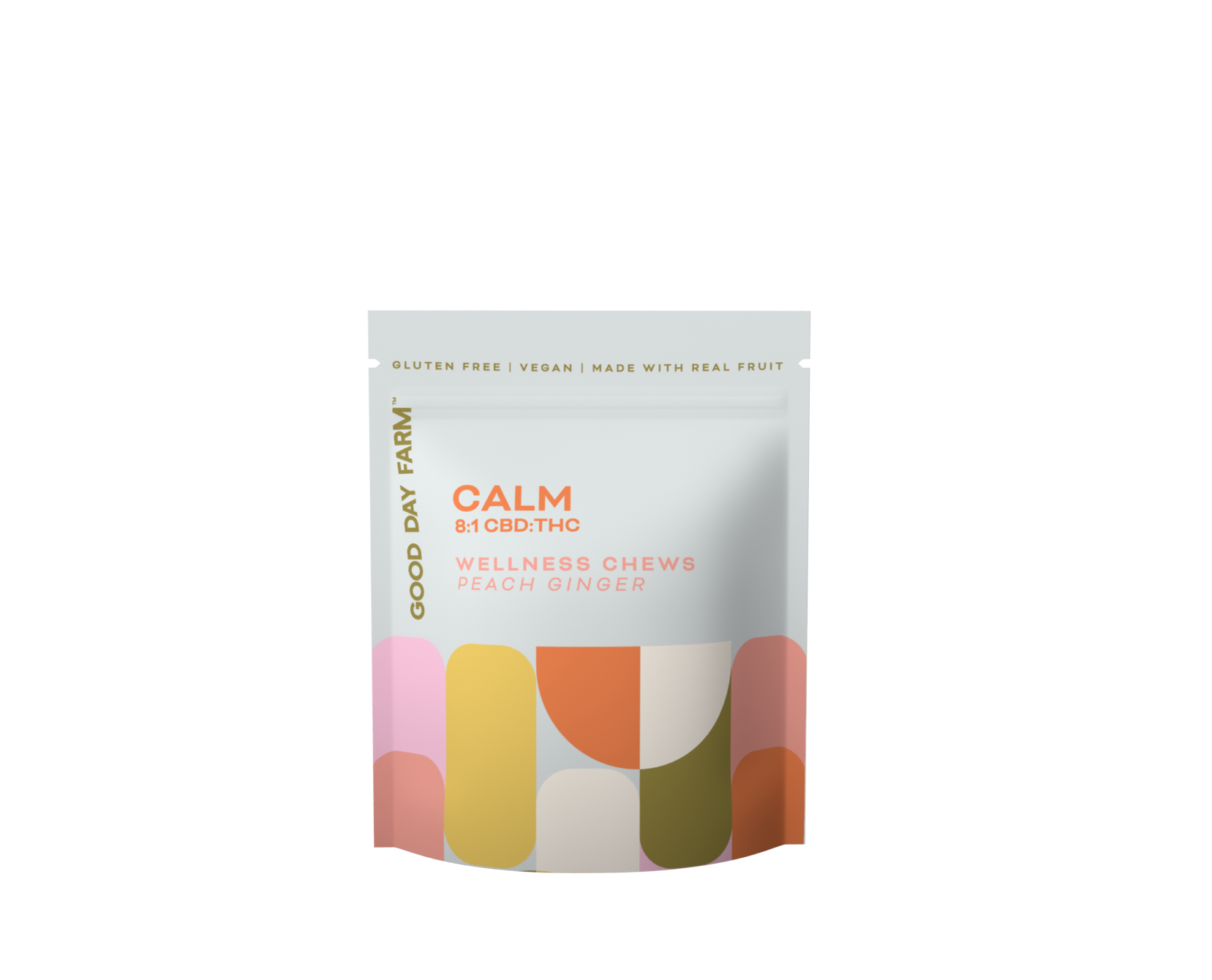 Photograph of product: CALM PEACH GINGER | WELLNESS GUMMY | 8:1 | 10 PACK | 40MG