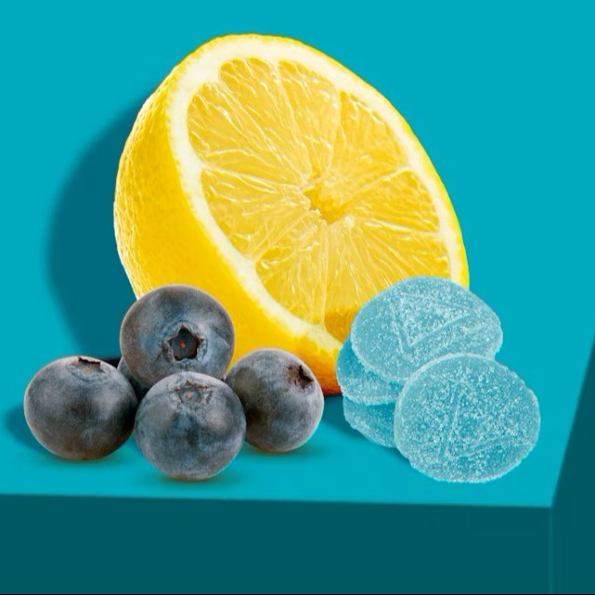 Photograph of product: Blueberry Lemon | Live au chocolat Rosin Gummies | 20pk