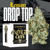 Photograph of product: Claybourne Gold Cuts 3.5g Lemon Drop Top