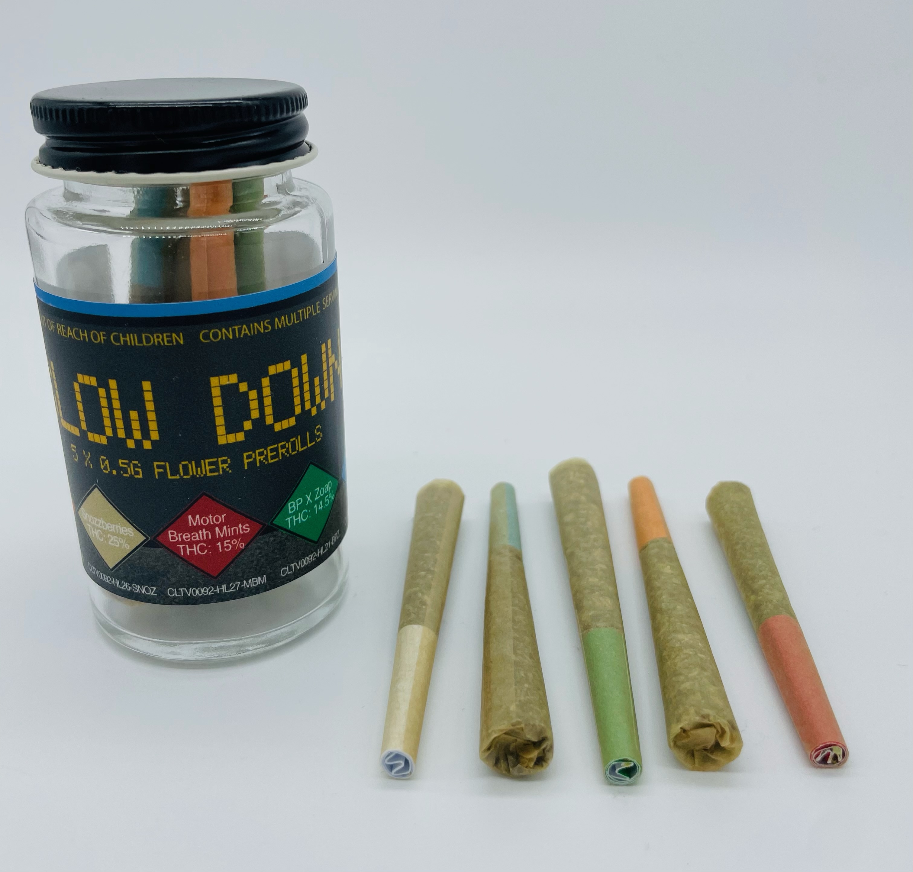 Photograph of product: Hey Bud | Variety 5-pack | Pre-Roll multipack | 2.5g | 15-25% TH-oui