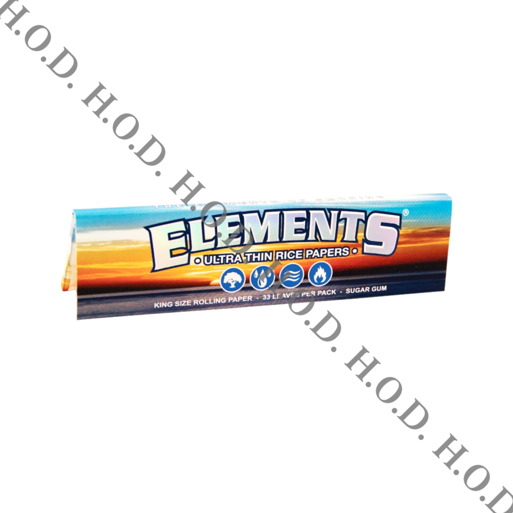 Photograph of product: Elements Ultra Thin Rice Rolling Papers King Size