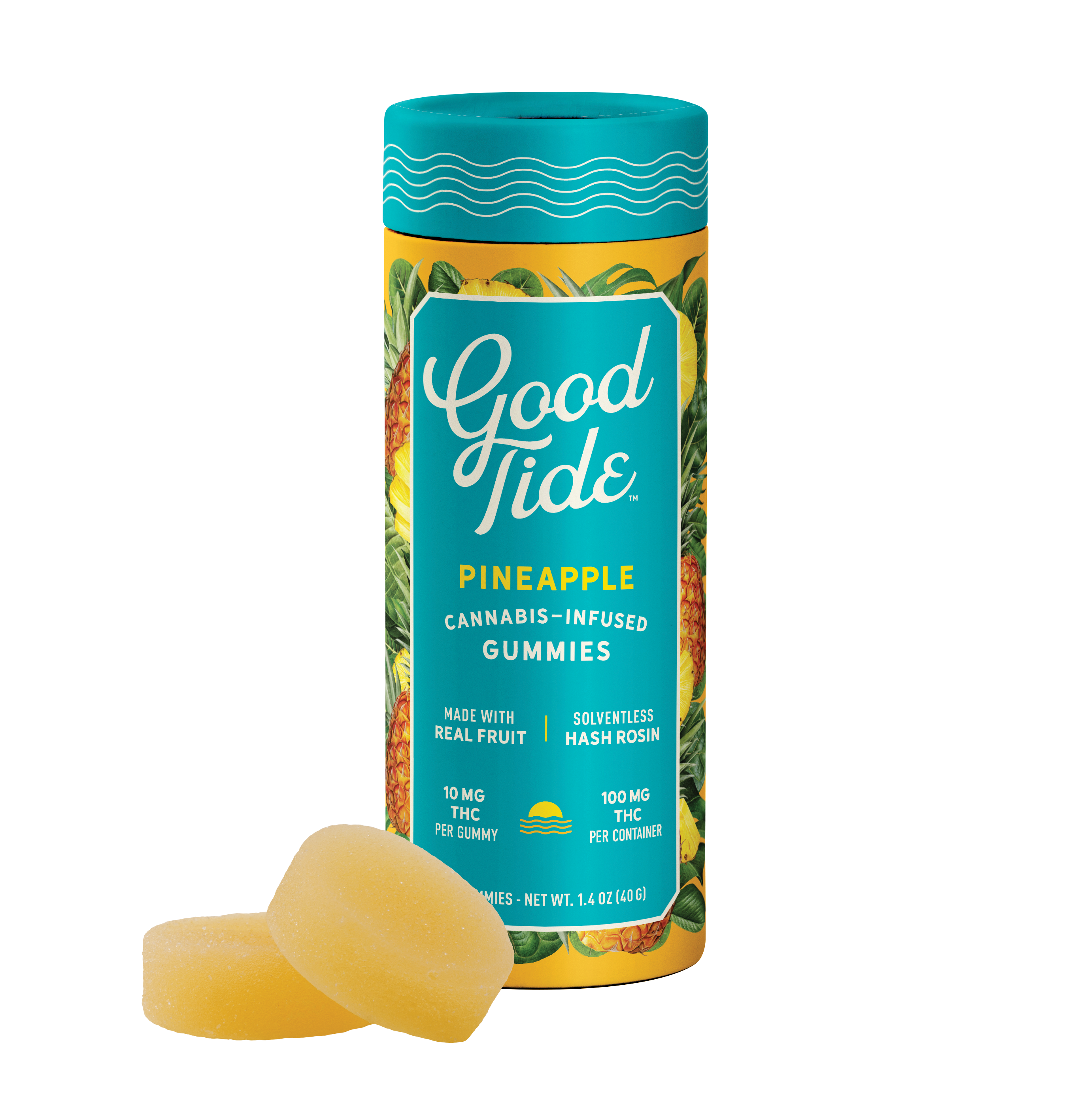 Photograph of product: Good Tide - Pineapple Rosin Gummies Sativa