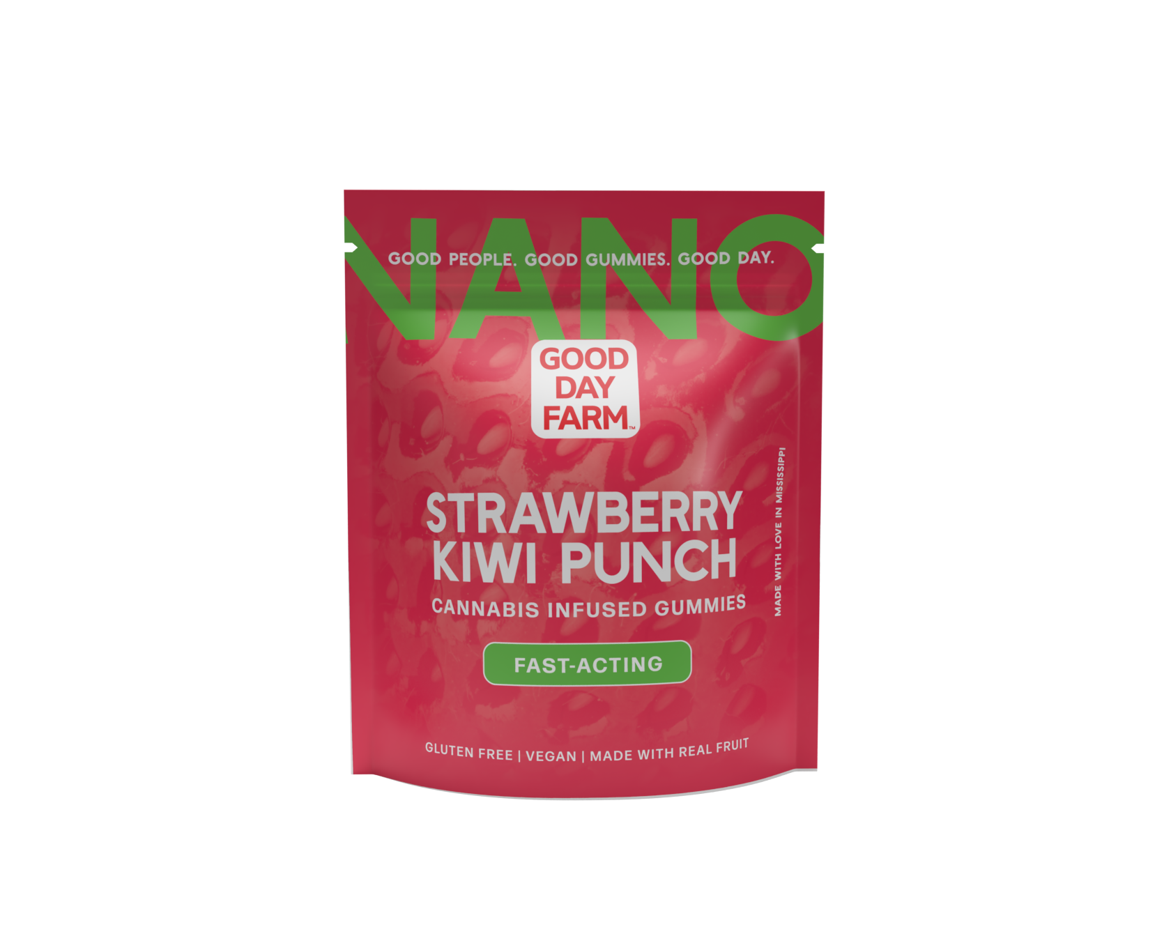Photograph of product: Good Day Farm - Strawberry Kiwi - Nano Gummies 100mg - 10pk