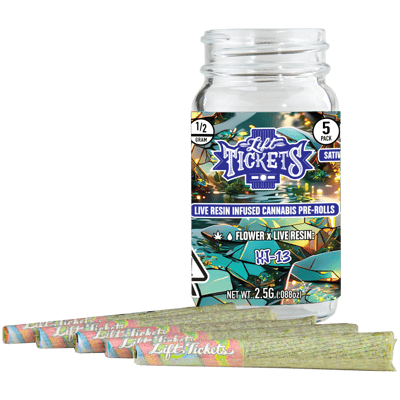 Photograph of product: Preroll 5pk (Live Resin Infused) - XJ 13