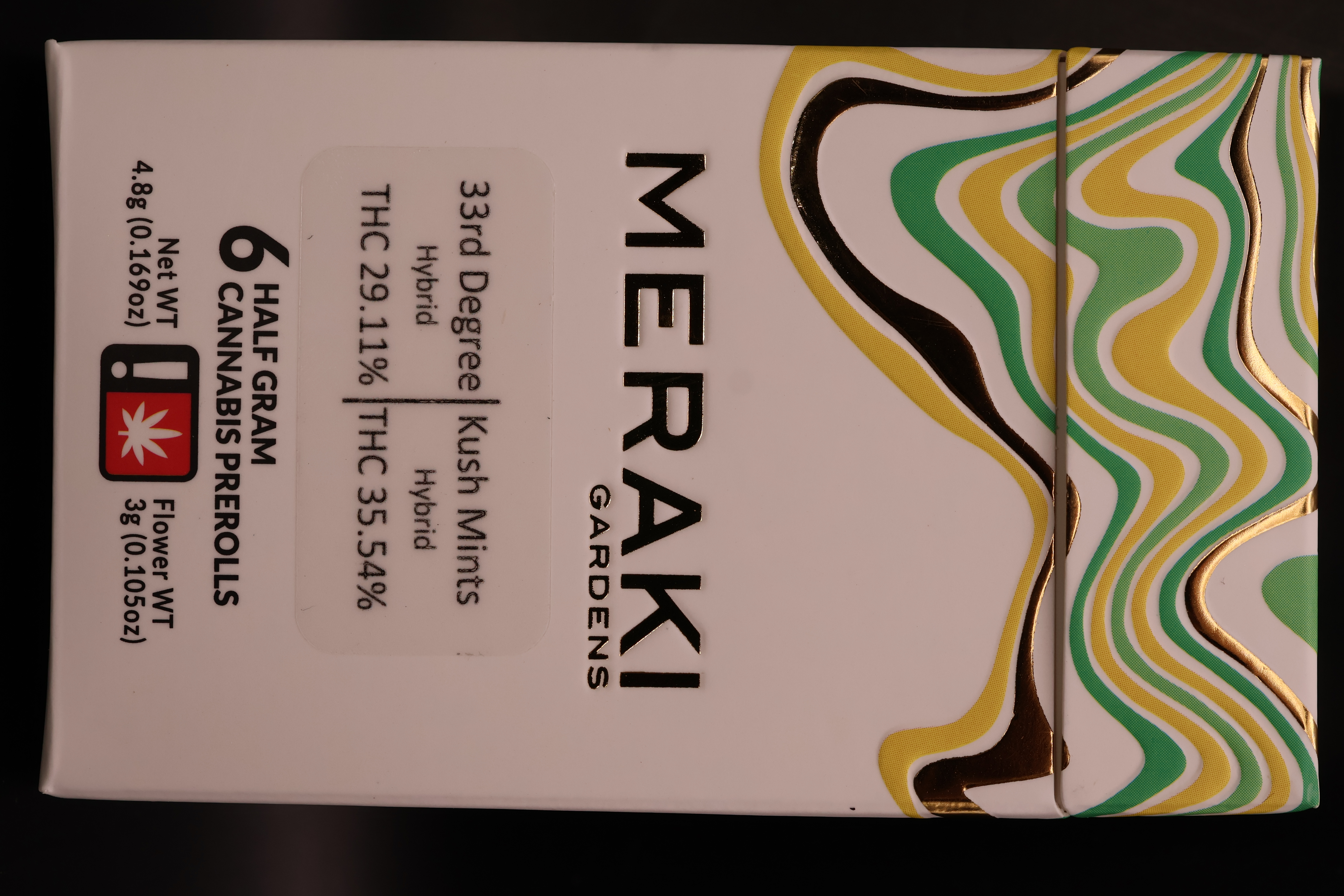 Photograph of product: 33rd Degree / Kush Mints 6pk Joints (Meraki)