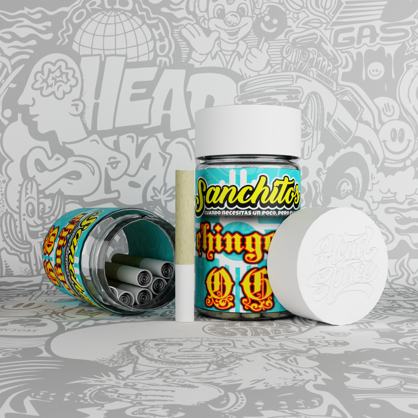 Photograph of product: Head Space - Chingon OG - Sanchitos Infused Preroll 7-pack
