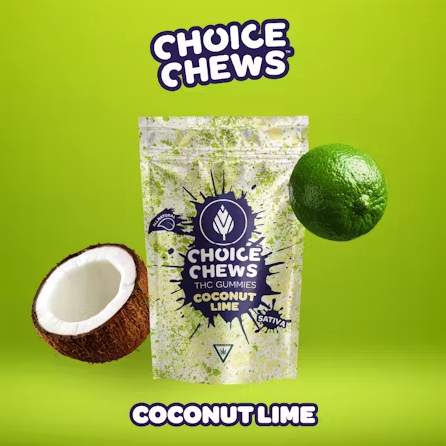 Photograph of product: Choice Chews 200mg Oui'd Gummies - Coconut Lime
