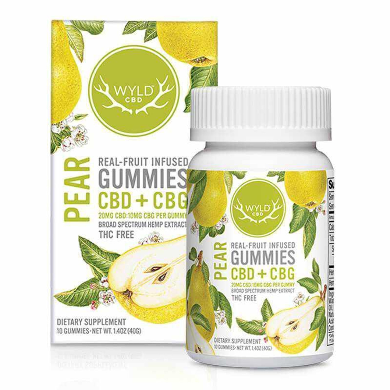 Photograph of product: HEMP Gummies | Pear | CBD:CBG 2:1 | 20 x 25mg