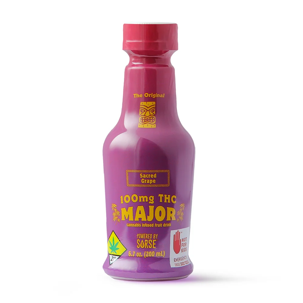 Photograph of product: Major | Grape | 6.7oz Fruit Drink | DOH | 100mg TH-oui