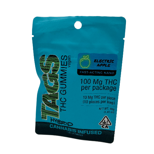 Photograph of product: TAGS Electric Apple Hybrid Gummies 100mg