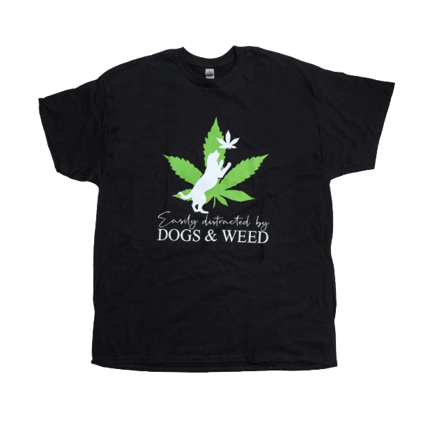 Photograph of product: Easily Distracted Dog T-Shirt - L