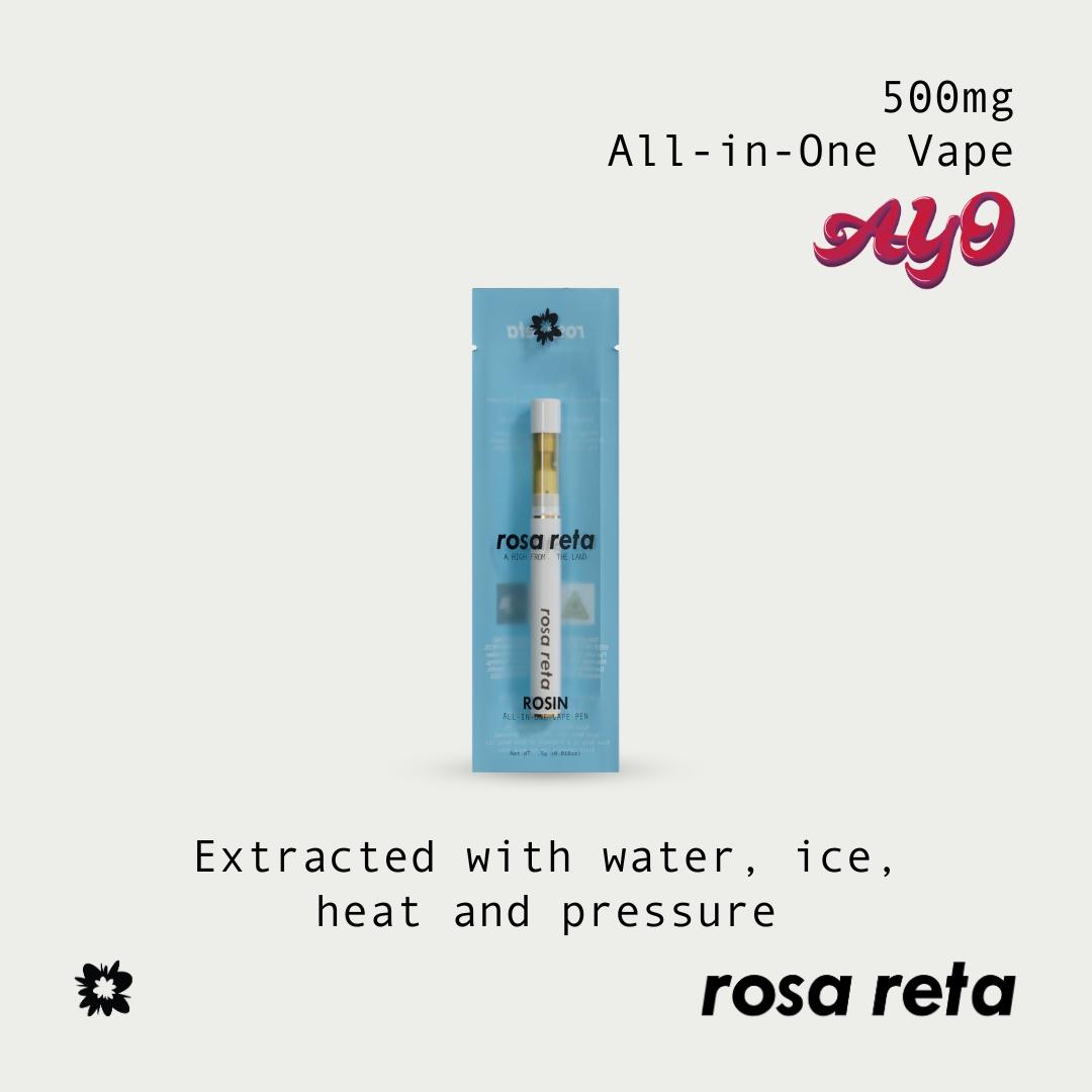Photograph of product: Rosa Reta | Ayo (h) Live Rosin 0.5g Disposable