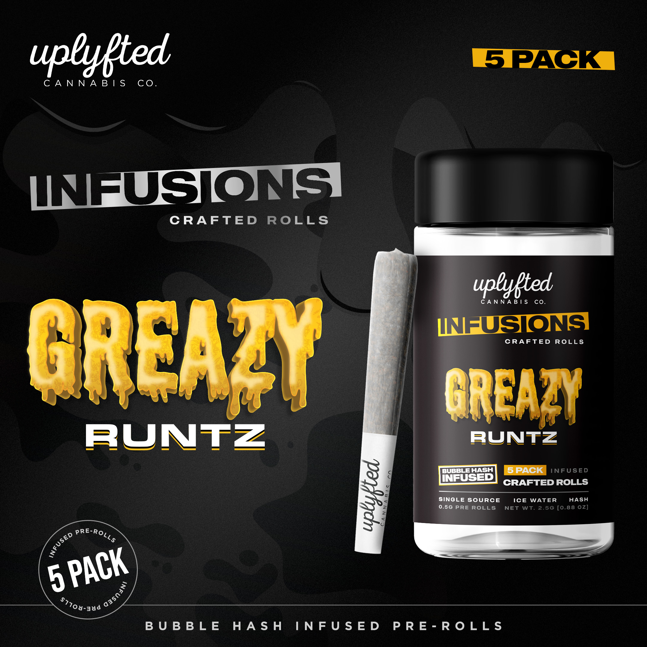 Photograph of product: Uplyfted Greazy Runtz Infused 5pk