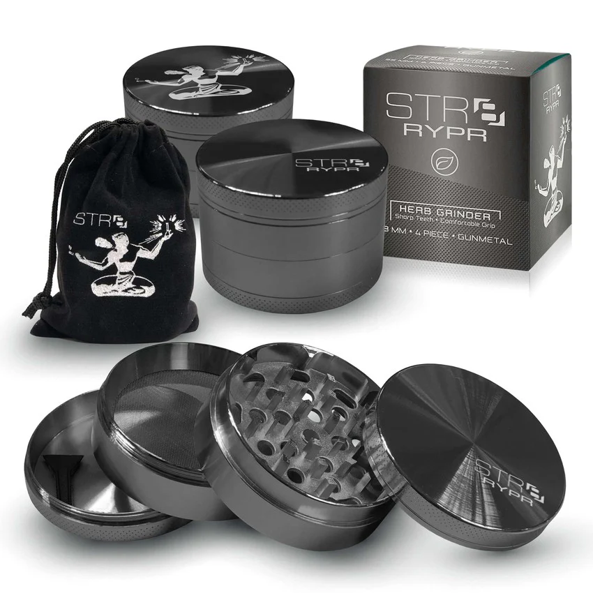 Photograph of product: STR8 - RYPR 4 Piece 63mm Grinder - Gunmetal
