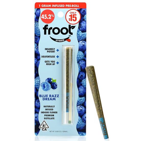 Photograph of product: Blue Razz Dream Infused Pre-roll - 