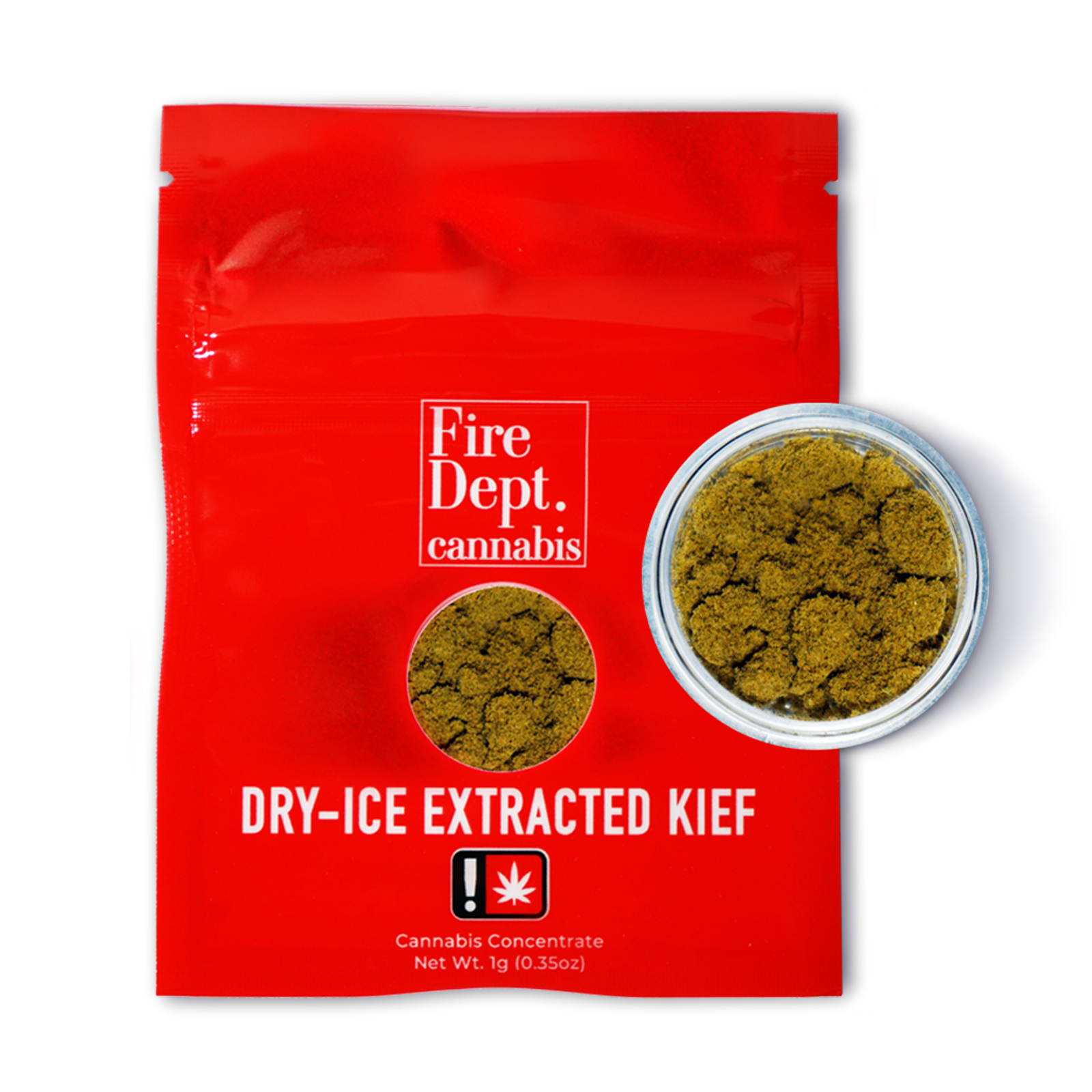 Photograph of product: Cap Junky Dry-Ice Extracted Kief | 1g