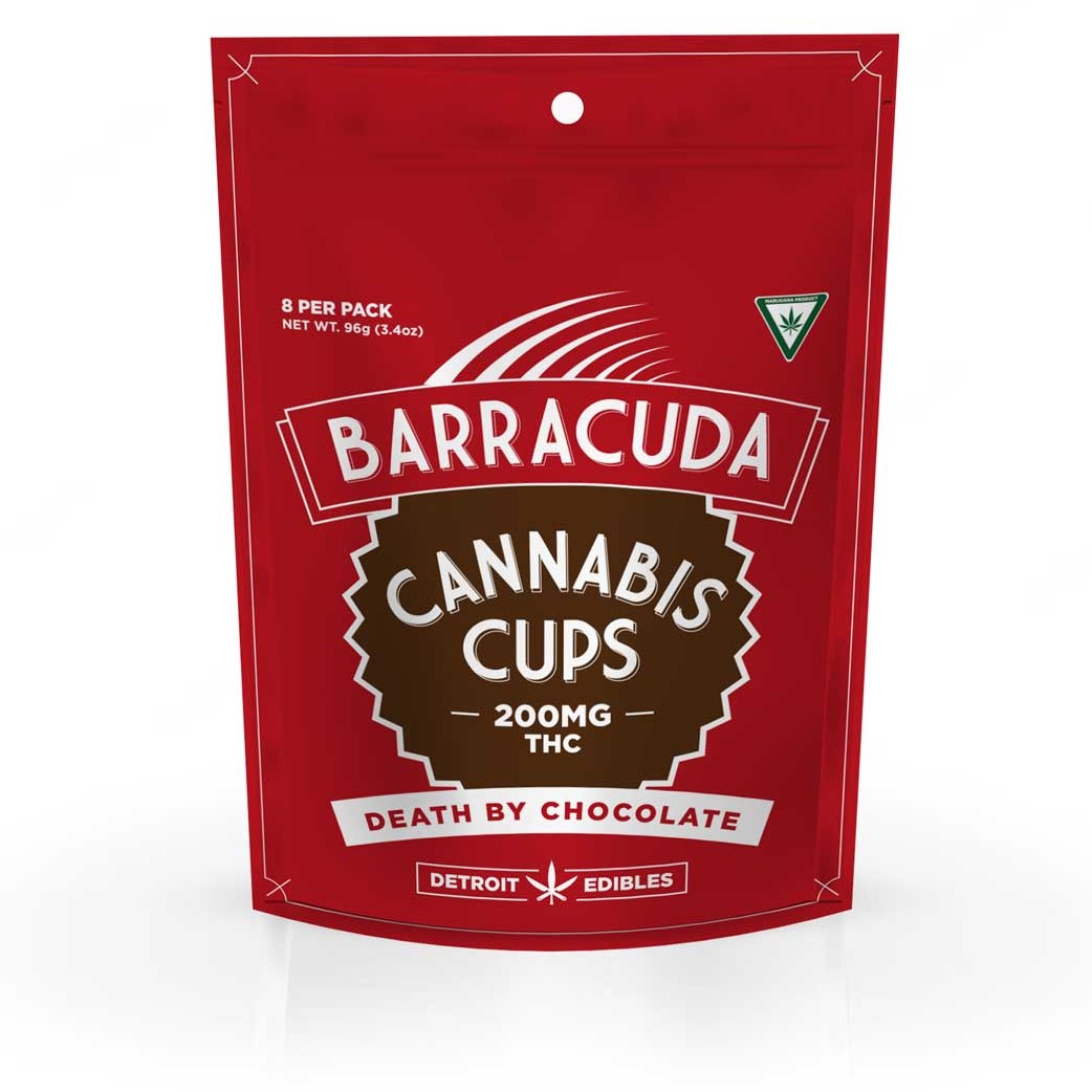 Photograph of product: Detroit Edibles Barracuda Cups Death by Chocolate | 200mg