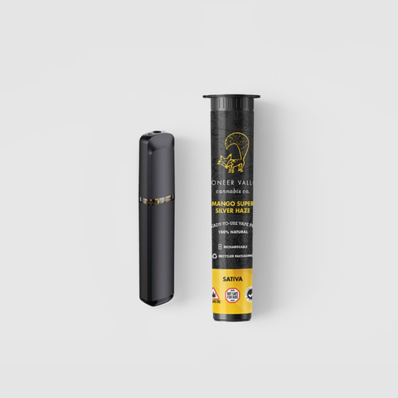 Photograph of product: Mango Super Silver Haze Disposable Vape | 0.75g - Pioneer Valley