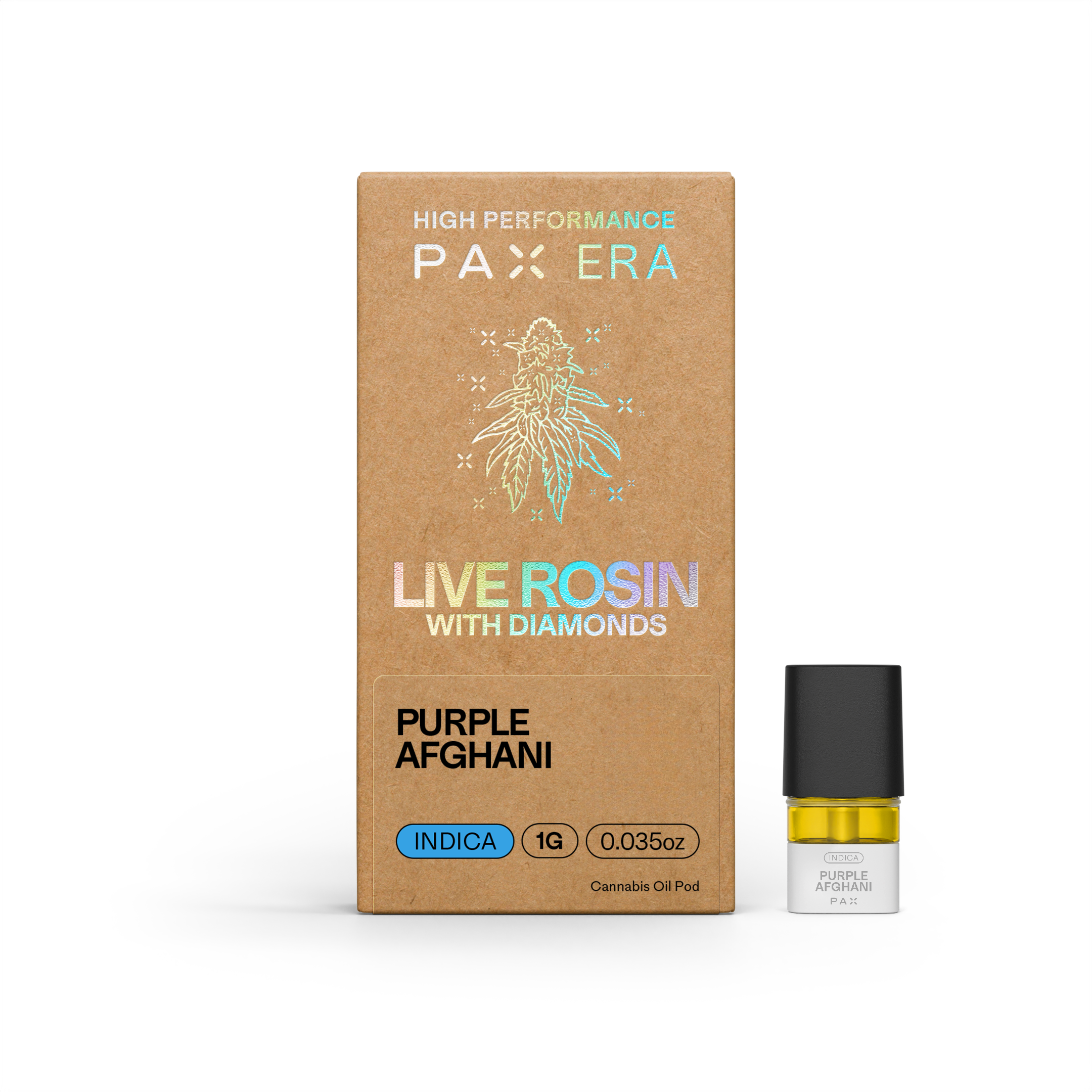 Photograph of product: Live Rosin with Diamonds | Purple Afghani 1g | Pod