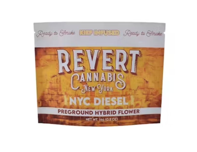 Photograph of product: Revert | NYC Diesel Kief Infused Ground Flower - 14g