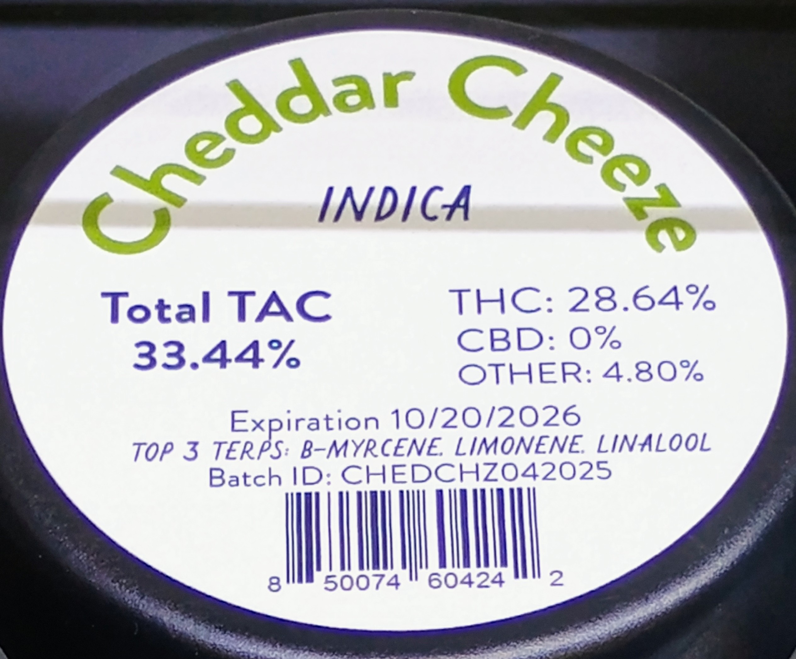 Photograph of product: Native Nations Cheddar Cheeze - 3.5g