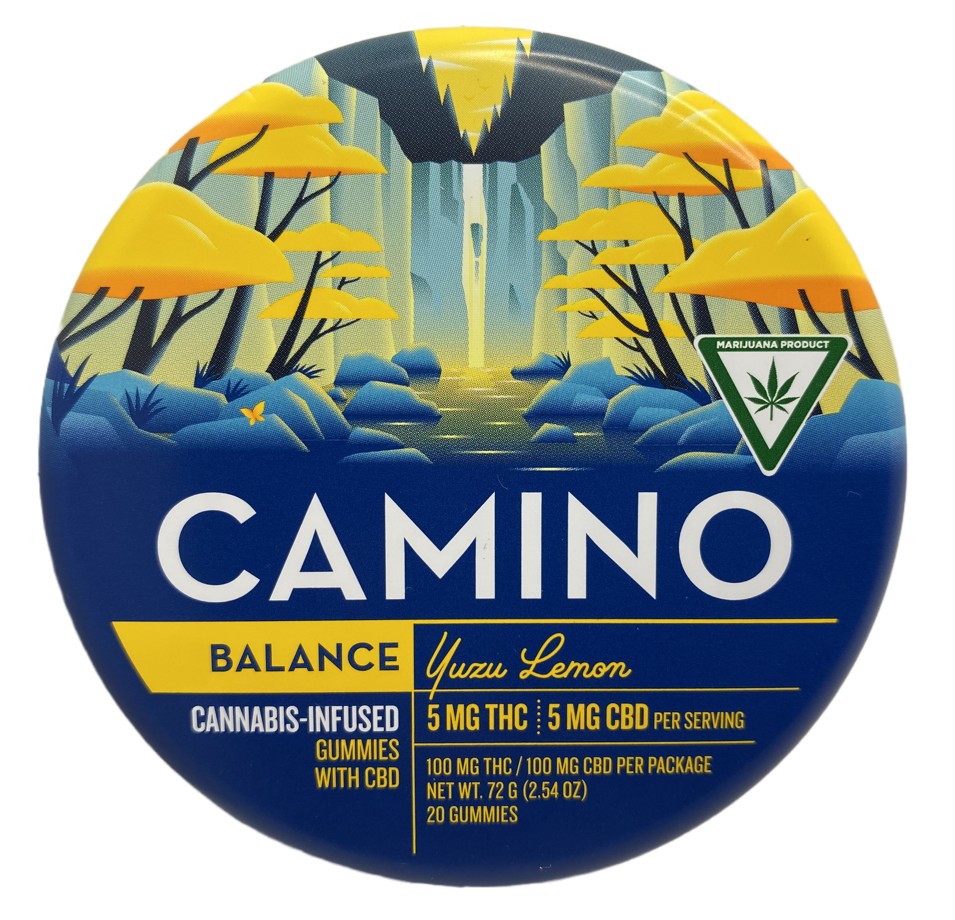 Photograph of product: Yuzu Lemon | Gummy Edible | 100mg TH-oui/100mg CBD