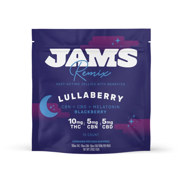 Photograph of product: Jams- Lullaberry 1:1:1 sleep gummies